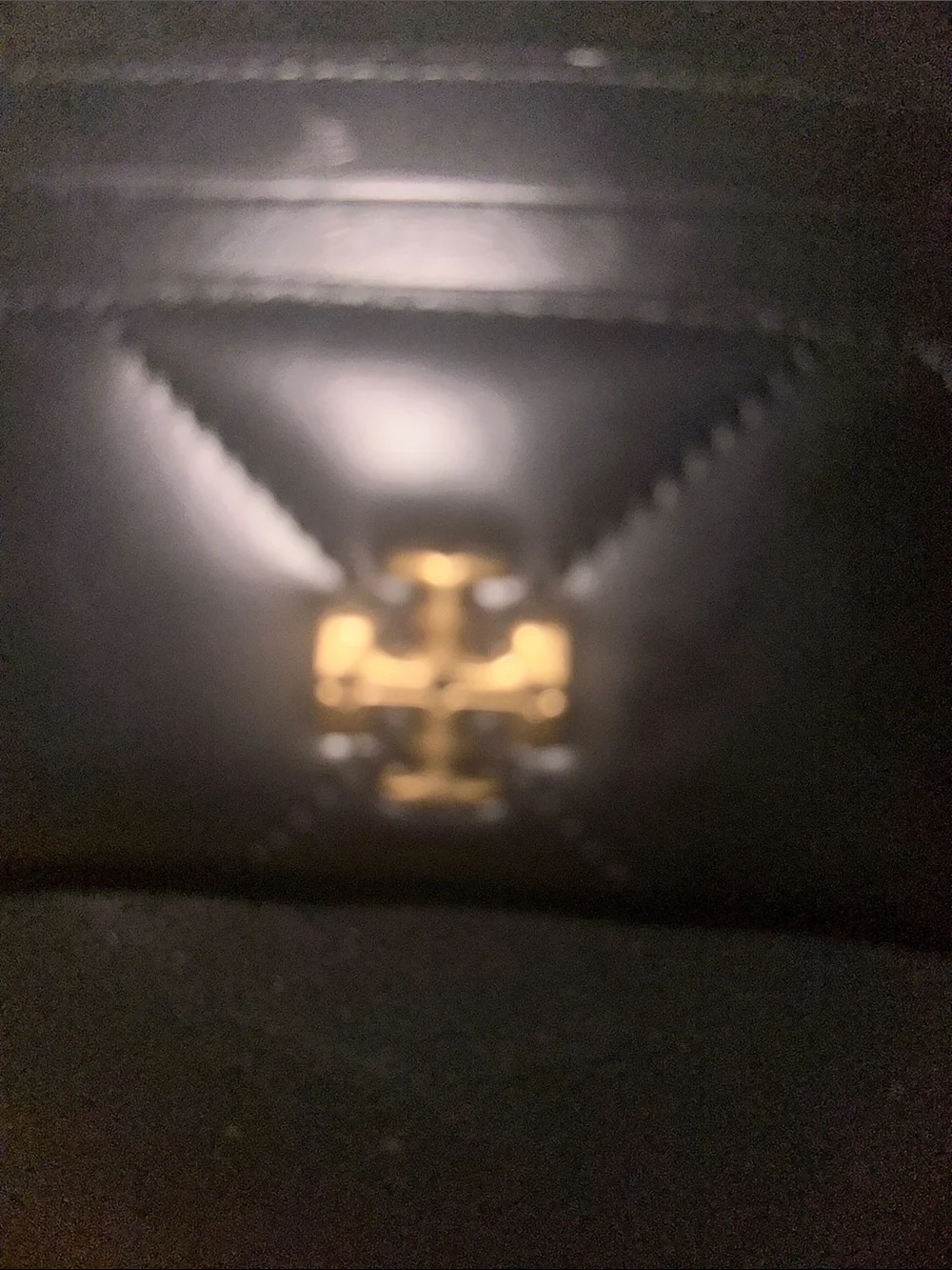 Tory Burch Black Leather Wallet with Gold Logo